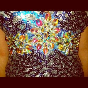 Blue sequin prom dress!